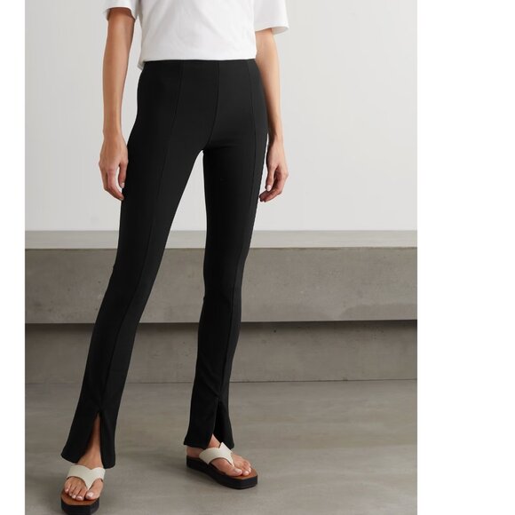 NWOT The Frankie shop Reya ribbed stretch jersey flare leggings - XS - Picture 2 of 6